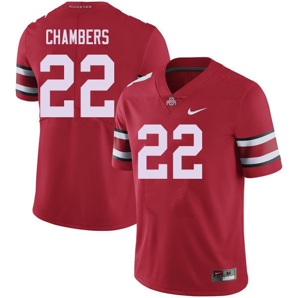 Ohio State Buckeyes #22 Steele Chambers Men College Jersey Red